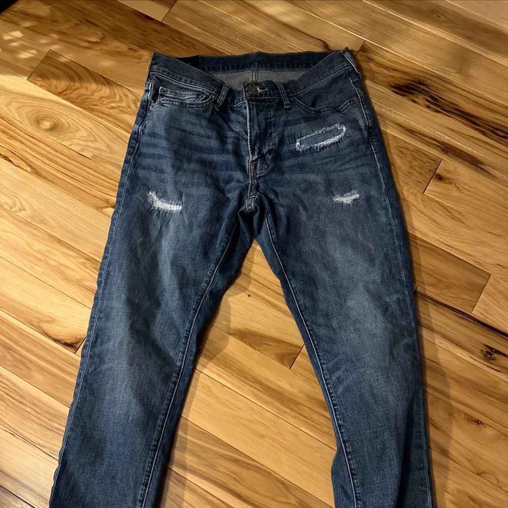 Abercrombie & Fitch Men’s Athletic Skinny Stretch Jeans Destroyed 29x30!!